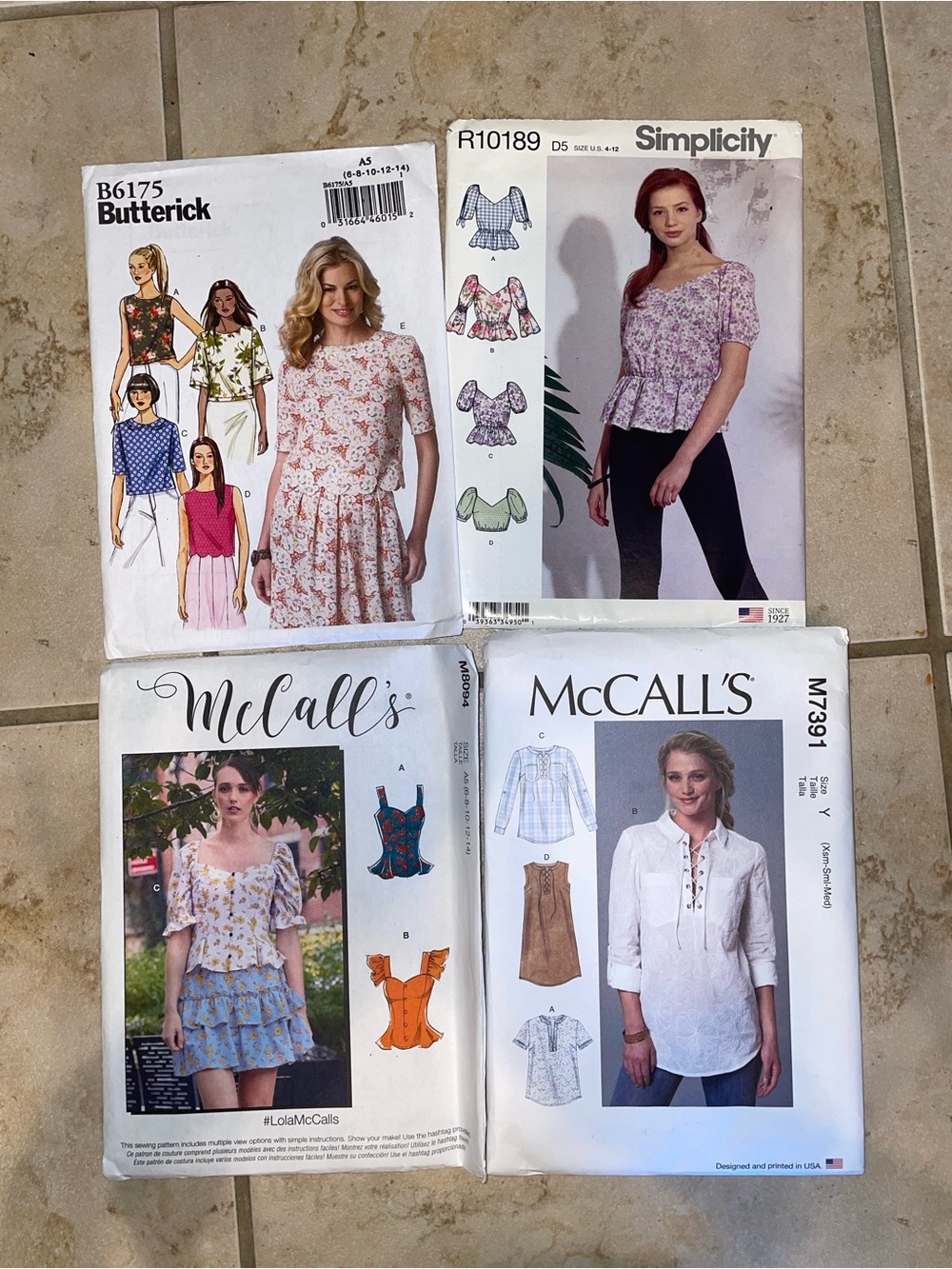 Modern Uncut Sewing Pattern Pack - Butterick, Simplicity & McCall's